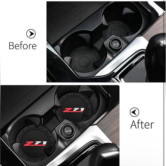 Car Cup Coaster for Chevrolet Chevy Z71,2PCS Universal Non-Slip Cup Holders,Comp - Picture 3 of 5